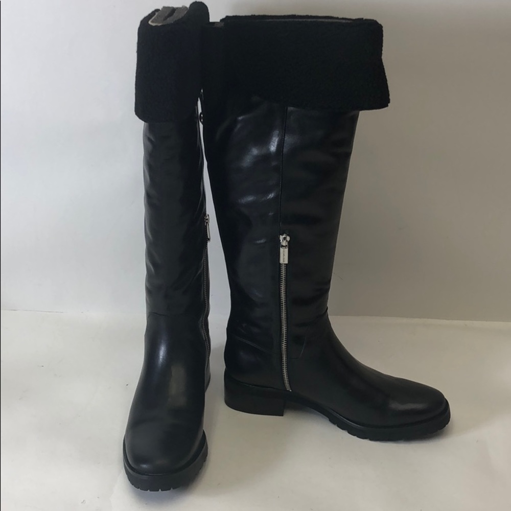 Michael Kors Whitaker Tall Boot Black Leather New - Picture 3 of 8
